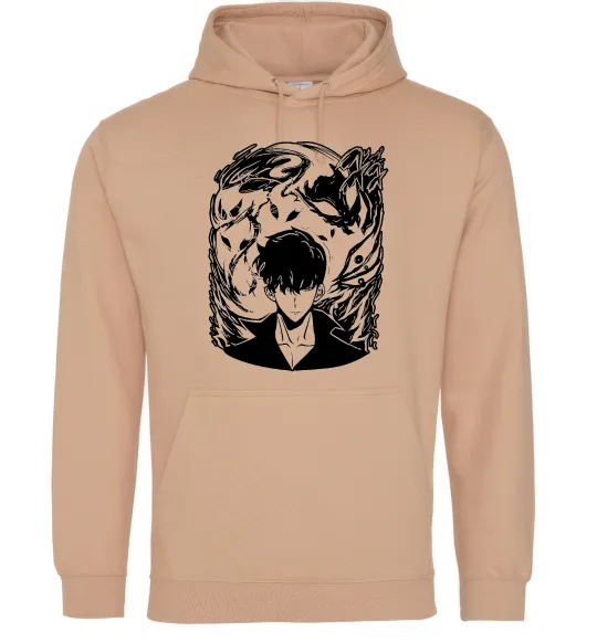 Жіноча толстовка (худі) Solo leveling art Пісочний фото