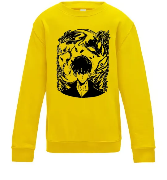 Дитячий світшот Solo leveling art Сонячно жовтий фото