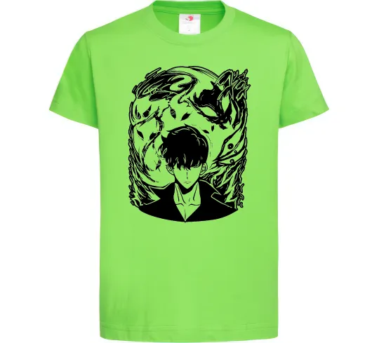 Дитяча футболка Solo leveling art Лаймовий фото