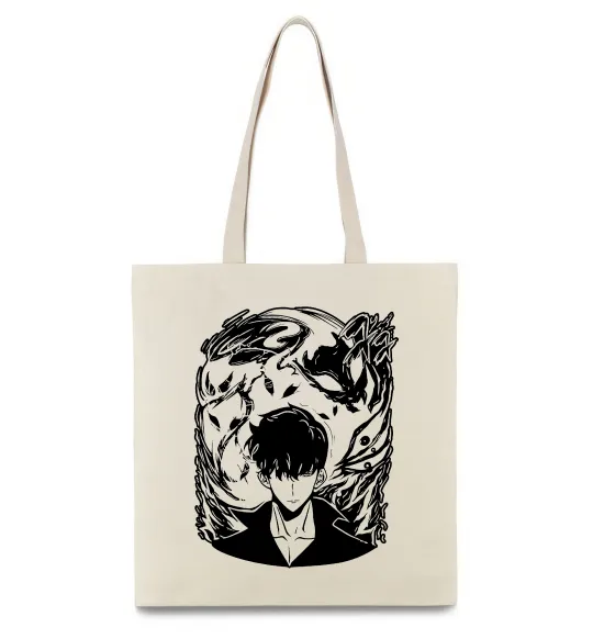 Еко-сумка Solo leveling art Бежевий фото