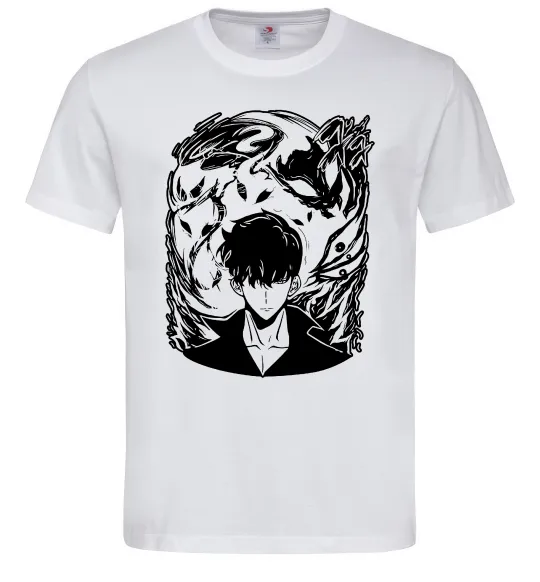 Чоловіча футболка Solo leveling art Білий фото