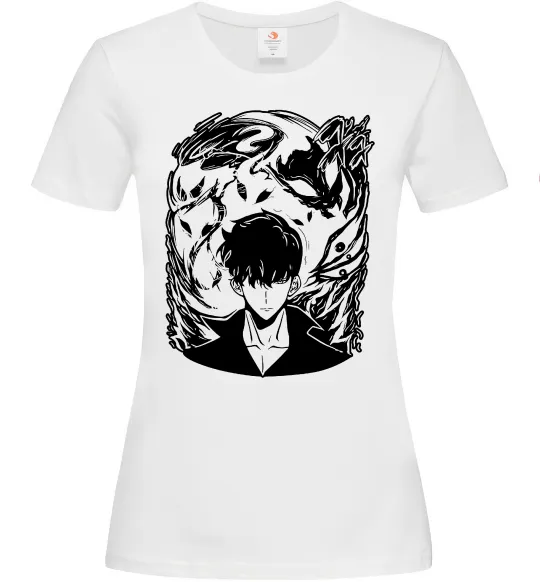 Жіноча футболка Solo leveling art Білий фото