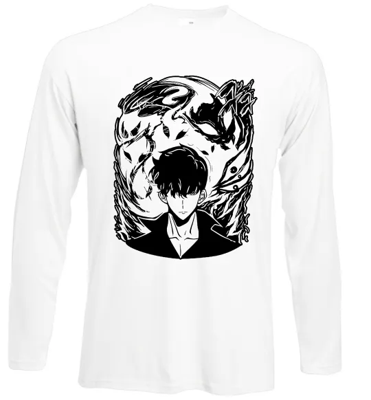 Лонгслів Solo leveling art Білий фото