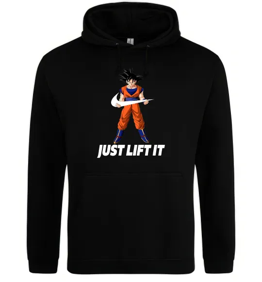 Чоловіча толстовка (худі) DragonBall just lift it Чорний фото