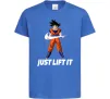 Дитяча футболка DragonBall just lift it Яскраво-синій Дитяча футболка DragonBall just lift it Яскраво-синій фото