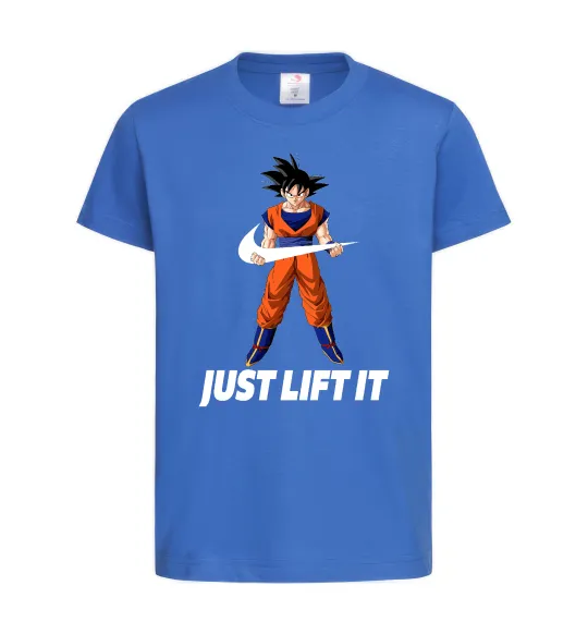 Дитяча футболка DragonBall just lift it Яскраво-синій фото