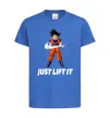 Дитяча футболка DragonBall just lift it Яскраво-синій фото