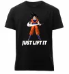 Чоловіча преміум футболка DragonBall just lift it Чорний фото