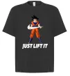 Футболка Оверсайз DragonBall just lift it Чорний фото