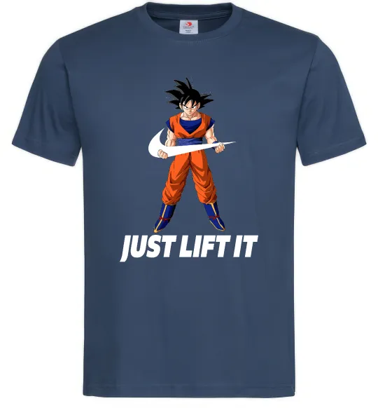 Чоловіча футболка DragonBall just lift it Темно-синій фото