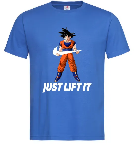 Чоловіча футболка DragonBall just lift it Яскраво-синій фото