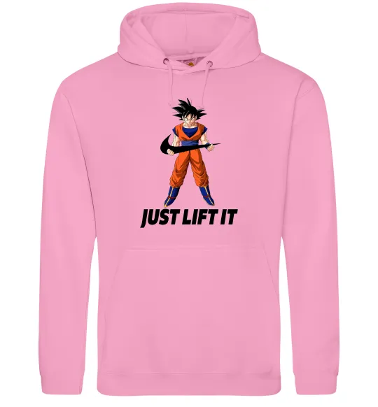 Чоловіча толстовка (худі) DragonBall just lift it Рожевий фото