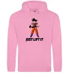 Чоловіча толстовка (худі) DragonBall just lift it Рожевий фото