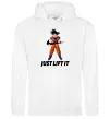 Чоловіча толстовка (худі) DragonBall just lift it Білий Чоловіча толстовка (худі) DragonBall just lift it Білий фото