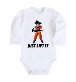 Детский боди DragonBall just lift it Белый фото