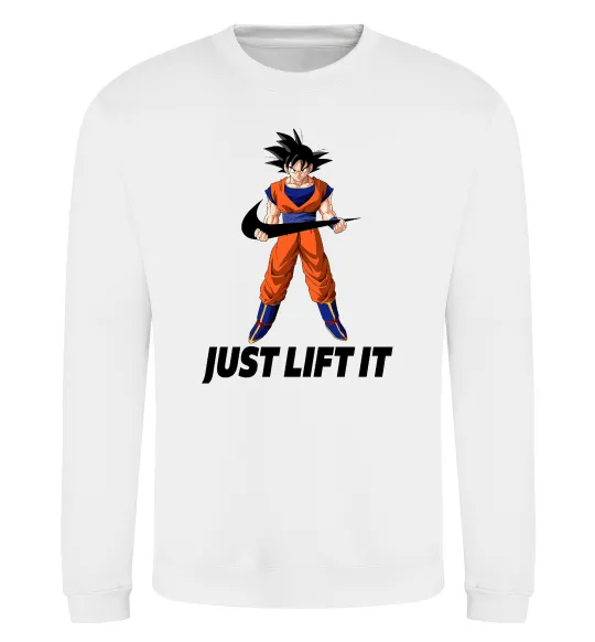 Свитшот DragonBall just lift it Белый фото