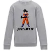 Дитячий світшот DragonBall just lift it Сірий меланж фото