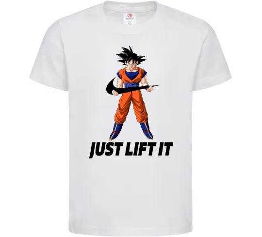 Дитяча футболка DragonBall just lift it Білий фото