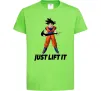 Дитяча футболка DragonBall just lift it Лаймовий Дитяча футболка DragonBall just lift it Лаймовий фото