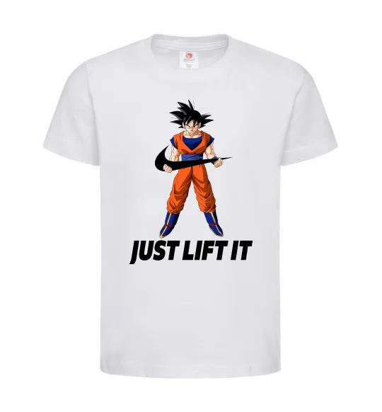 Дитяча футболка DragonBall just lift it Білий фото
