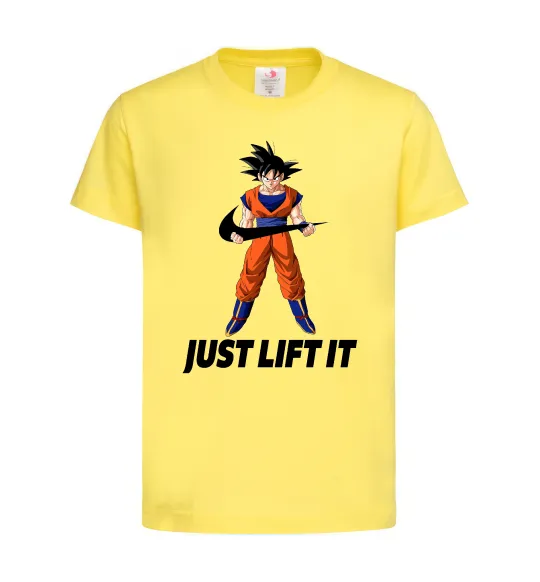 Дитяча футболка DragonBall just lift it Лимонний фото