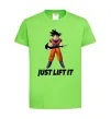 Дитяча футболка DragonBall just lift it Лаймовий фото