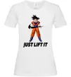 Жіноча футболка DragonBall just lift it Білий фото