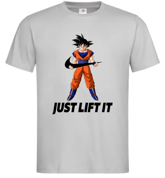 Чоловіча футболка DragonBall just lift it Сірий фото