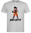 Чоловіча футболка DragonBall just lift it Сірий фото