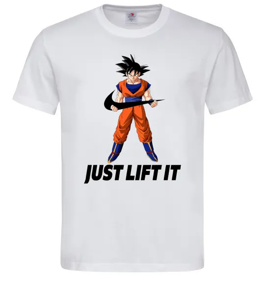 Чоловіча футболка DragonBall just lift it Білий фото