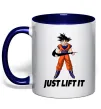 Чашка з кольоровою ручкою DragonBall just lift it Глибокий темно-синій Чашка з кольоровою ручкою DragonBall just lift it Глибокий темно-синій фото