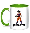 Чашка з кольоровою ручкою DragonBall just lift it Зелений Чашка з кольоровою ручкою DragonBall just lift it Зелений фото