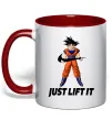 Чашка з кольоровою ручкою DragonBall just lift it Червоний Чашка з кольоровою ручкою DragonBall just lift it Червоний фото