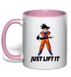 Чашка з кольоровою ручкою DragonBall just lift it Ніжно рожевий Чашка з кольоровою ручкою DragonBall just lift it Ніжно рожевий фото