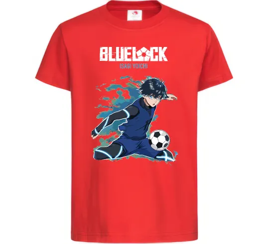 Дитяча футболка BlueLock Isagi Червоний фото