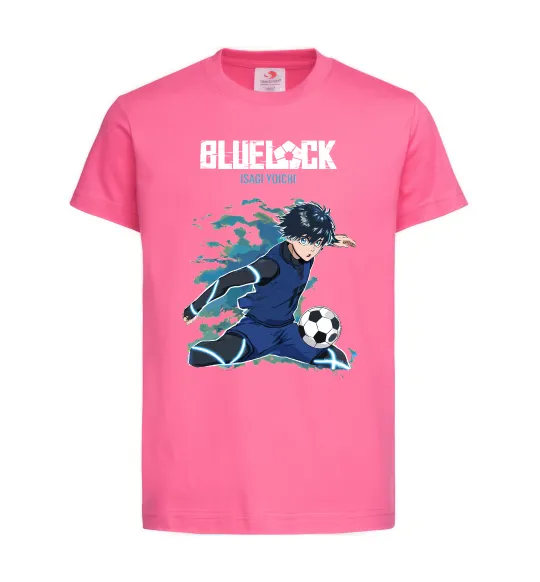 Дитяча футболка BlueLock Isagi Яскраво-рожевий фото