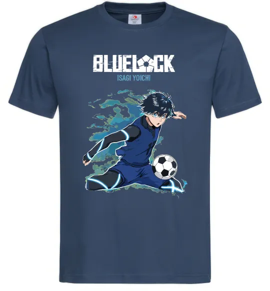 Чоловіча футболка BlueLock Isagi Темно-синій фото