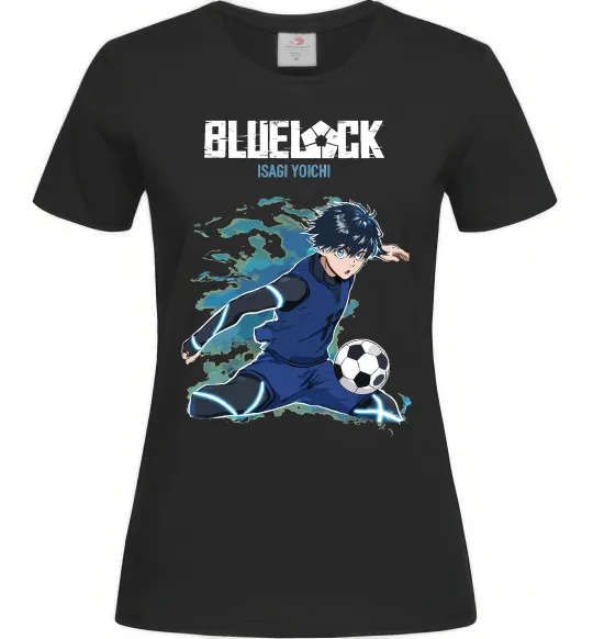 Жіноча футболка BlueLock Isagi Чорний фото