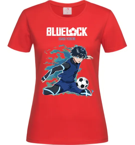 Жіноча футболка BlueLock Isagi Червоний фото