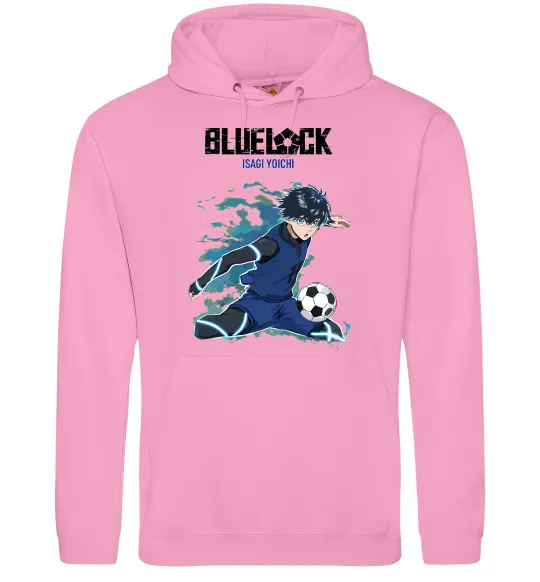 Чоловіча толстовка (худі) BlueLock Isagi Рожевий фото