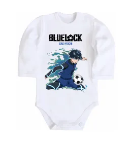 Детский боди BlueLock Isagi Белый фото
