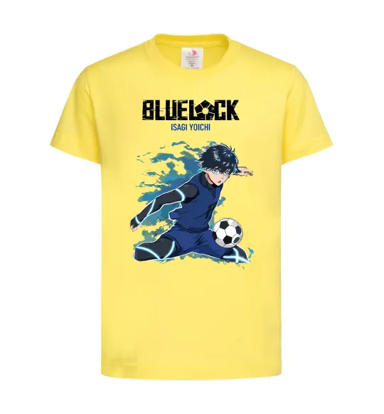 Дитяча футболка BlueLock Isagi Лимонний фото