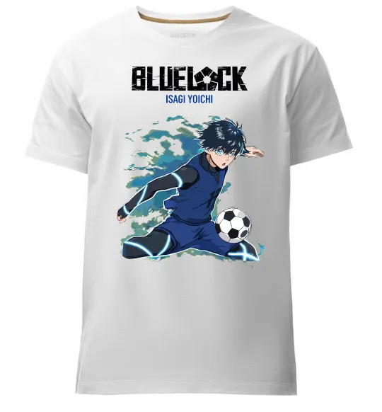 Чоловіча преміум футболка BlueLock Isagi Білий фото
