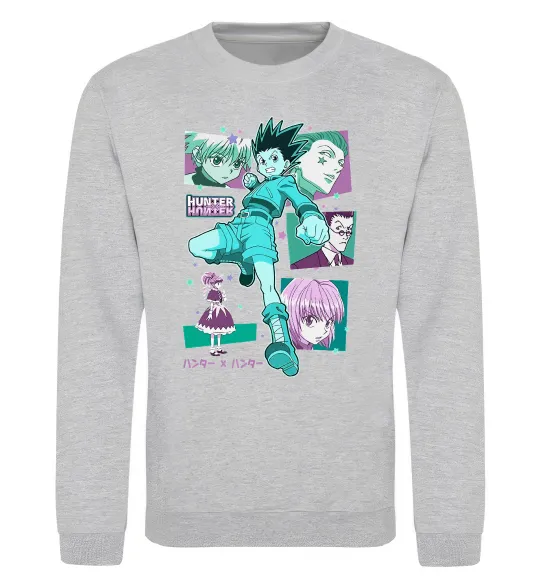 Свитшот Hunter x Hunter Gon Freecss Серый меланж фото