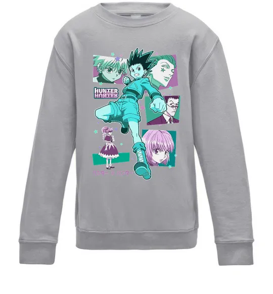 Дитячий світшот Hunter x Hunter Gon Freecss Сірий меланж фото