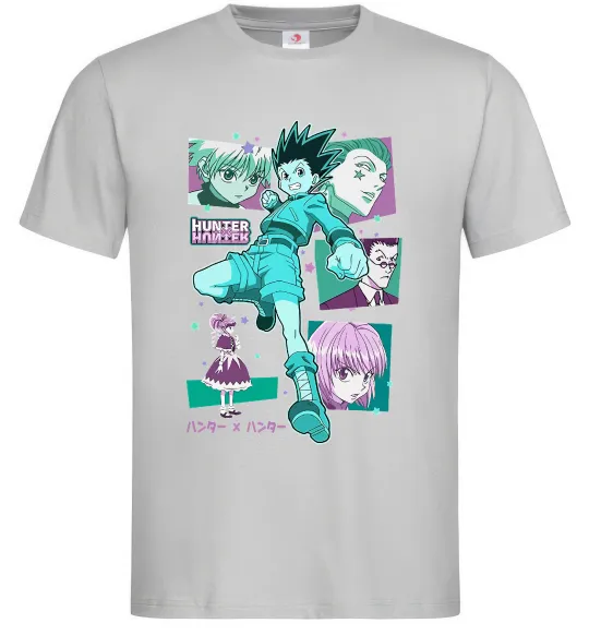 Мужская футболка Hunter x Hunter Gon Freecss Серый фото
