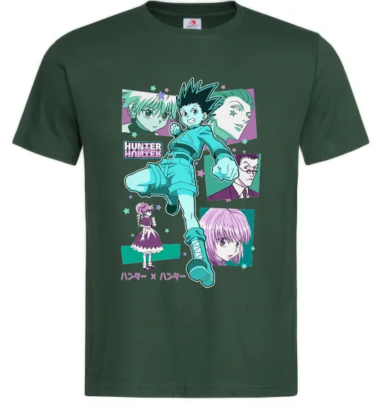 Мужская футболка Hunter x Hunter Gon Freecss Темно-зеленый фото