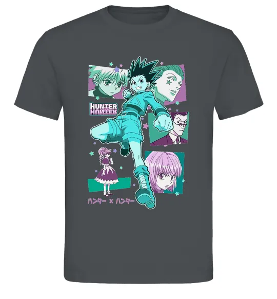 Мужская футболка Hunter x Hunter Gon Freecss Графит фото