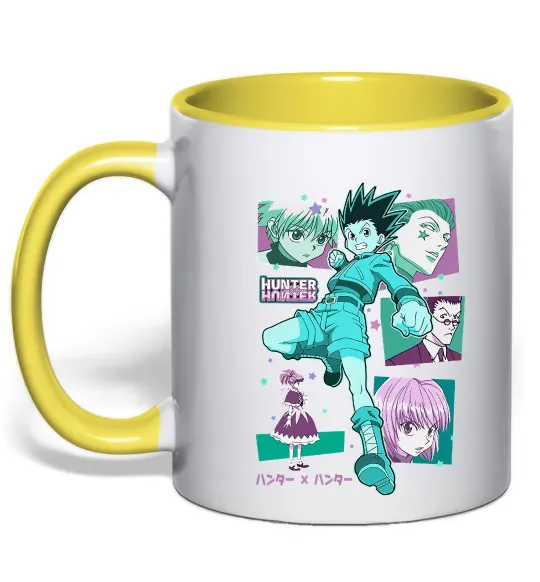 Чашка з кольоровою ручкою Hunter x Hunter Gon Freecss Лимонний фото