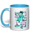 Чашка з кольоровою ручкою Hunter x Hunter Gon Freecss Блакитний фото